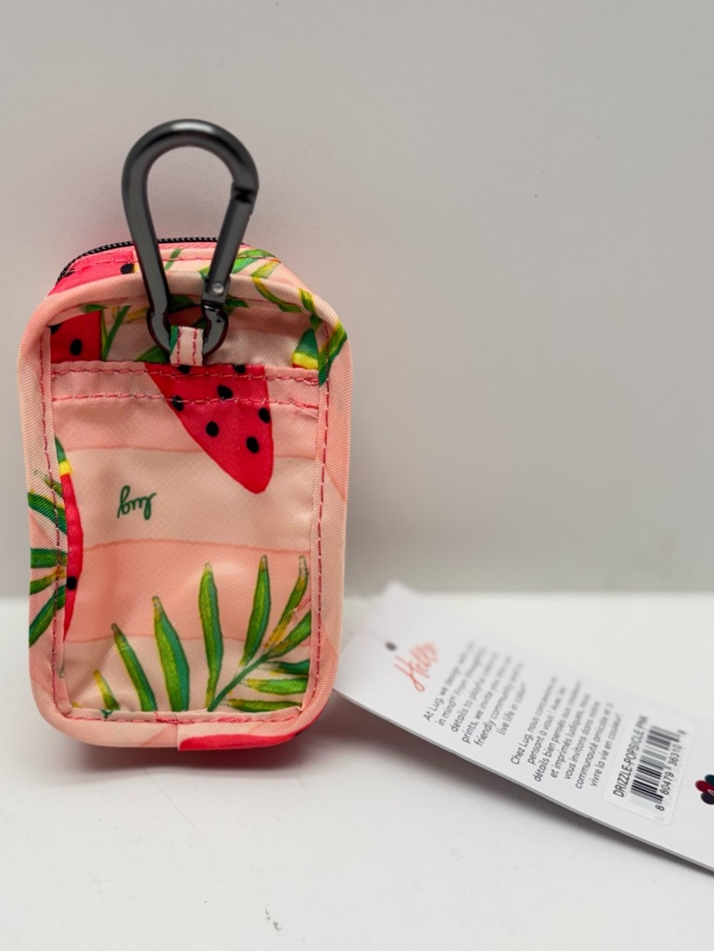 NWT Lug DRIZZLE Pouch in POPSICLE PINK Watermelon